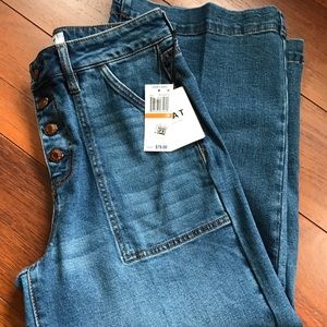 Oat wide leg cropped pants